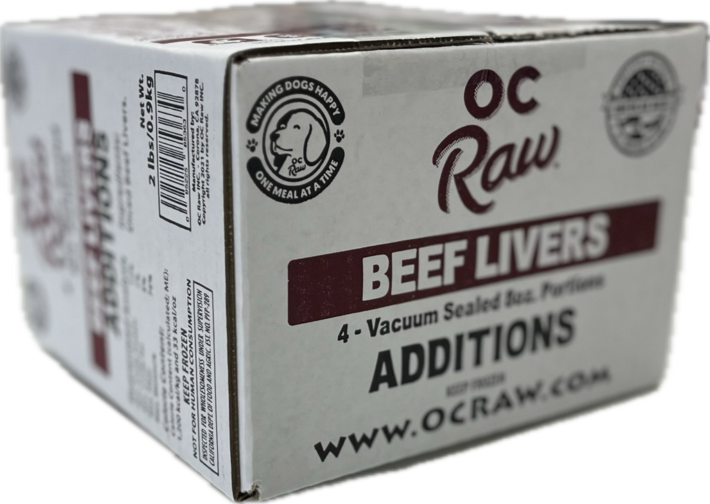 OC Raw Dog Beef Livers Additions