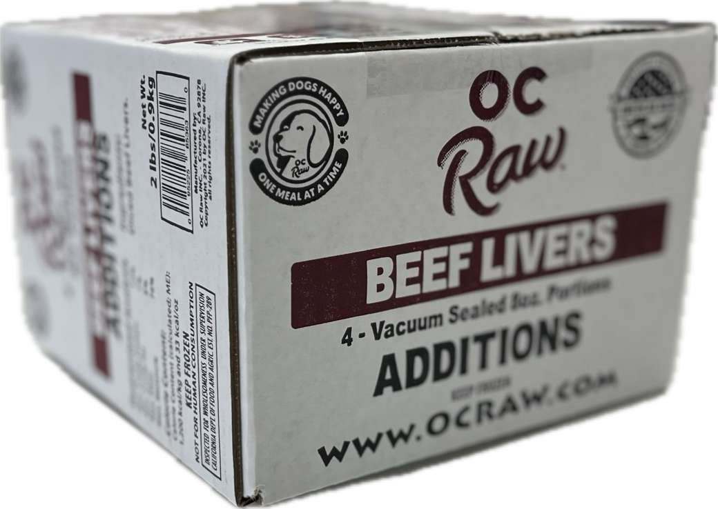 OC Raw Dog Beef Livers Additions