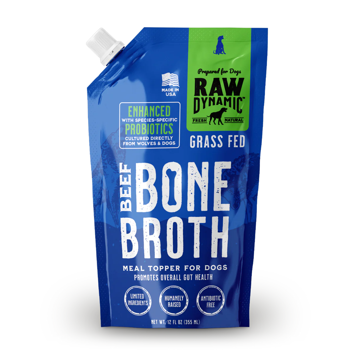 Raw Dynamic Grass Fed Beef Bone Broth For Dogs
