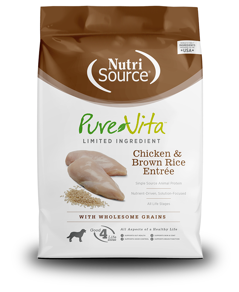 NutriSource® PureVita™ Limited Ingredient Chicken & Brown Rice Entrée Dog Food