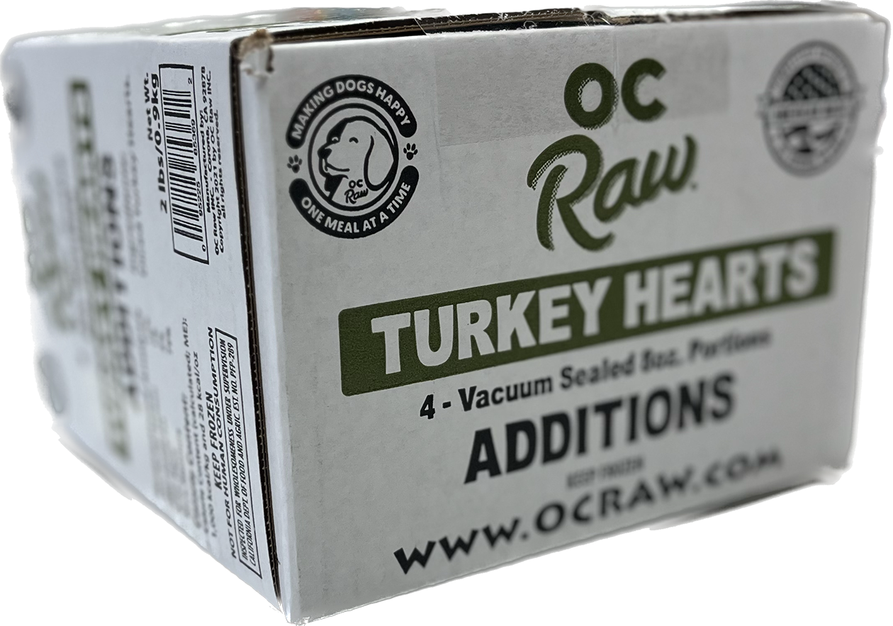 OC Raw Dog Turkey Hearts Additions