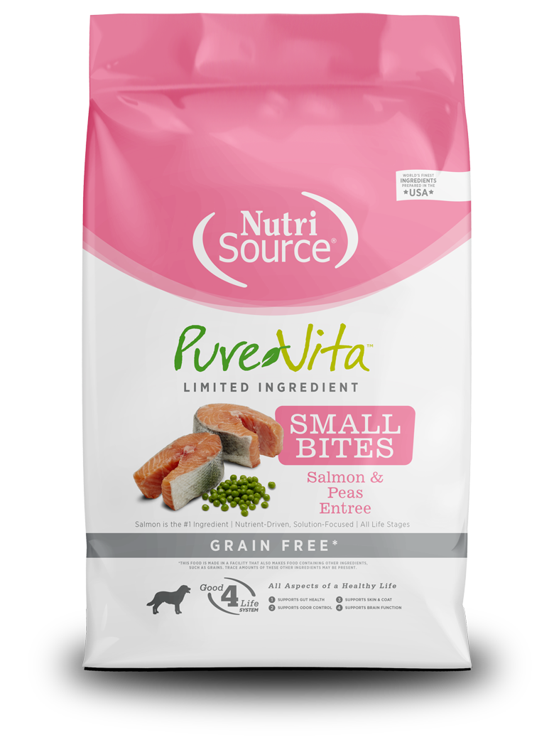 NutriSource® PureVita™ Small Bites Salmon & Peas Entrée Grain Free Limited Ingredient Dog Food