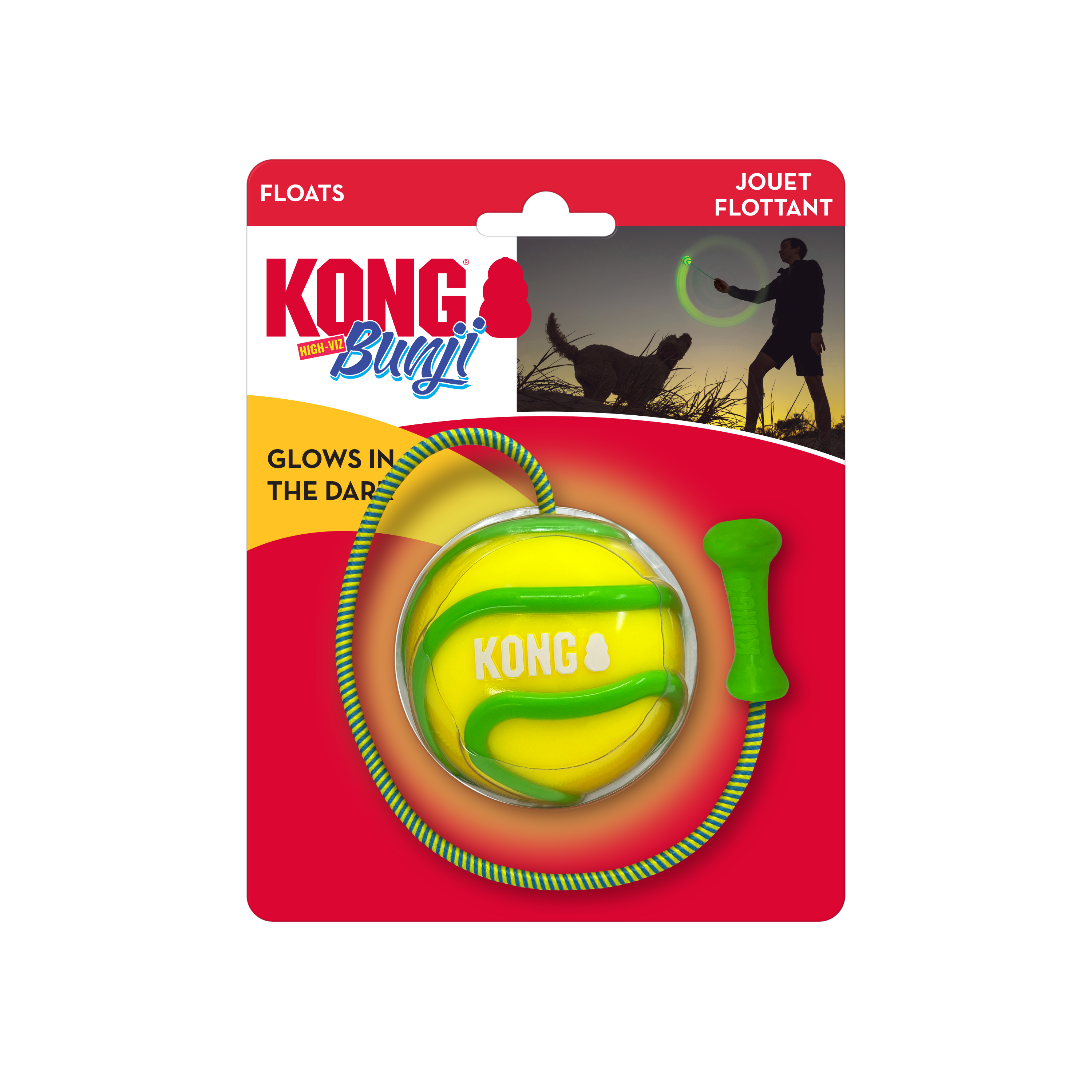 KONG Bunji High-Viz Ball Dog Toy