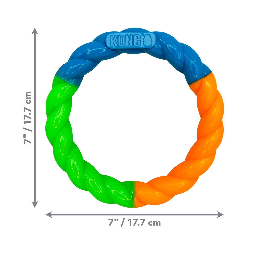 KONG Twistz High Viz Ring Dog Toy