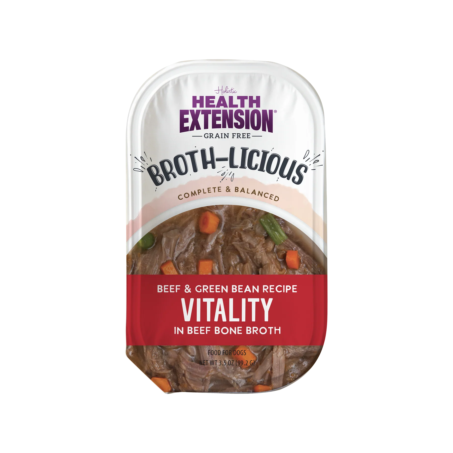 Health Extension's Broth-Licious Beef & Green Bean in Bone Broth Recipe Wet Dog Food