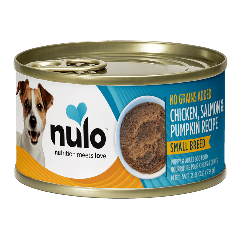 Nulo Small Breed Pate For Puppy & Adult Chicken, Salmon & Pumpkin Recipe for Dogs