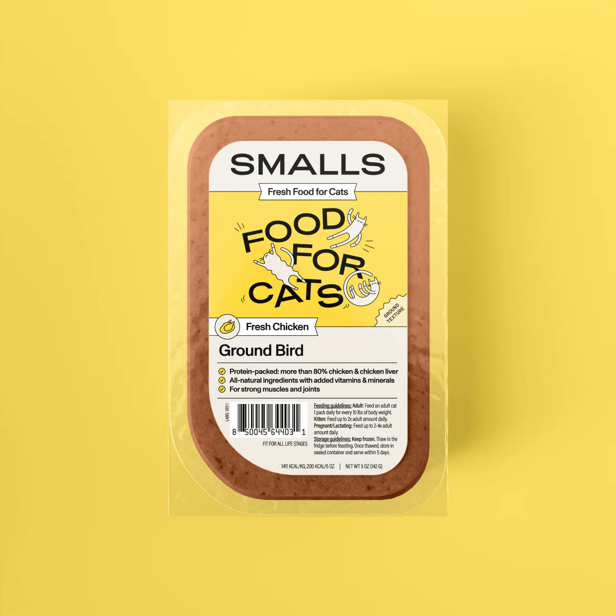 Smalls Fresh Ground Bird Chicken Recipe Cat Food