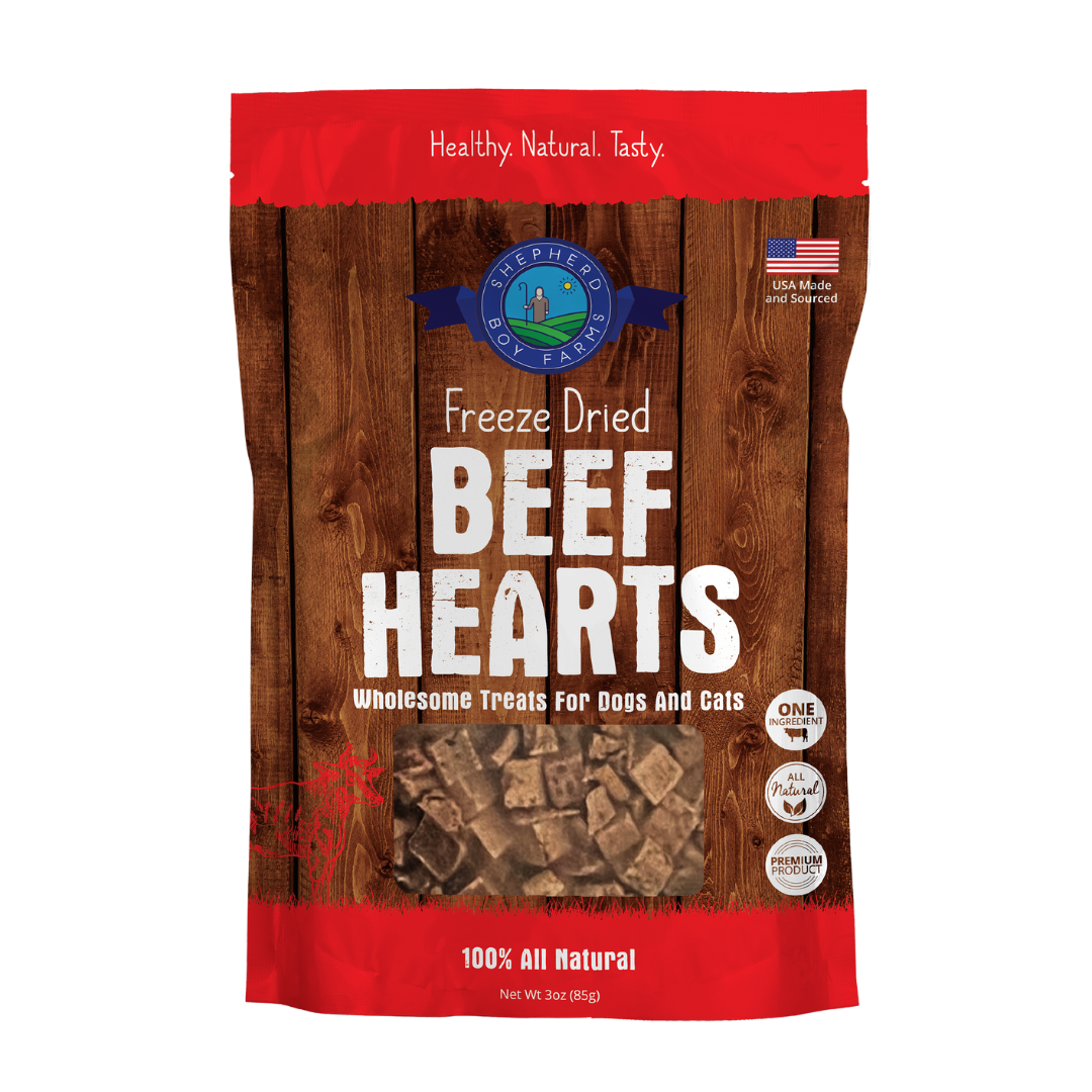 Shepherd Boy Farms Beef Hearts Freeze Dried Treats