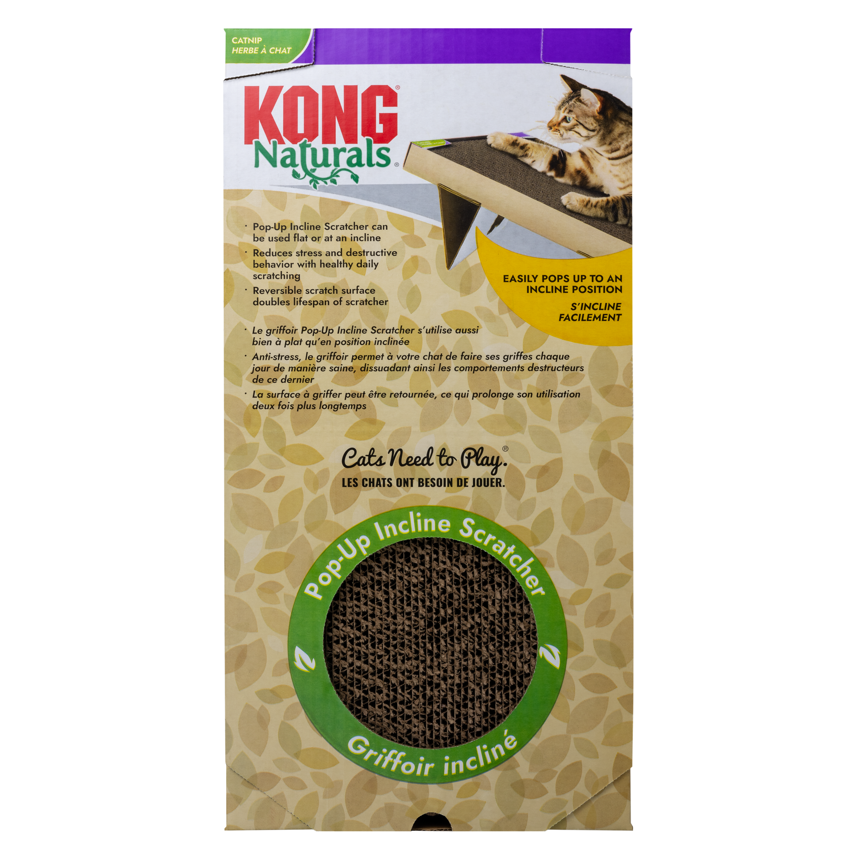 KONG Naturals® Pop-Up Incline Scratcher Cat Toy