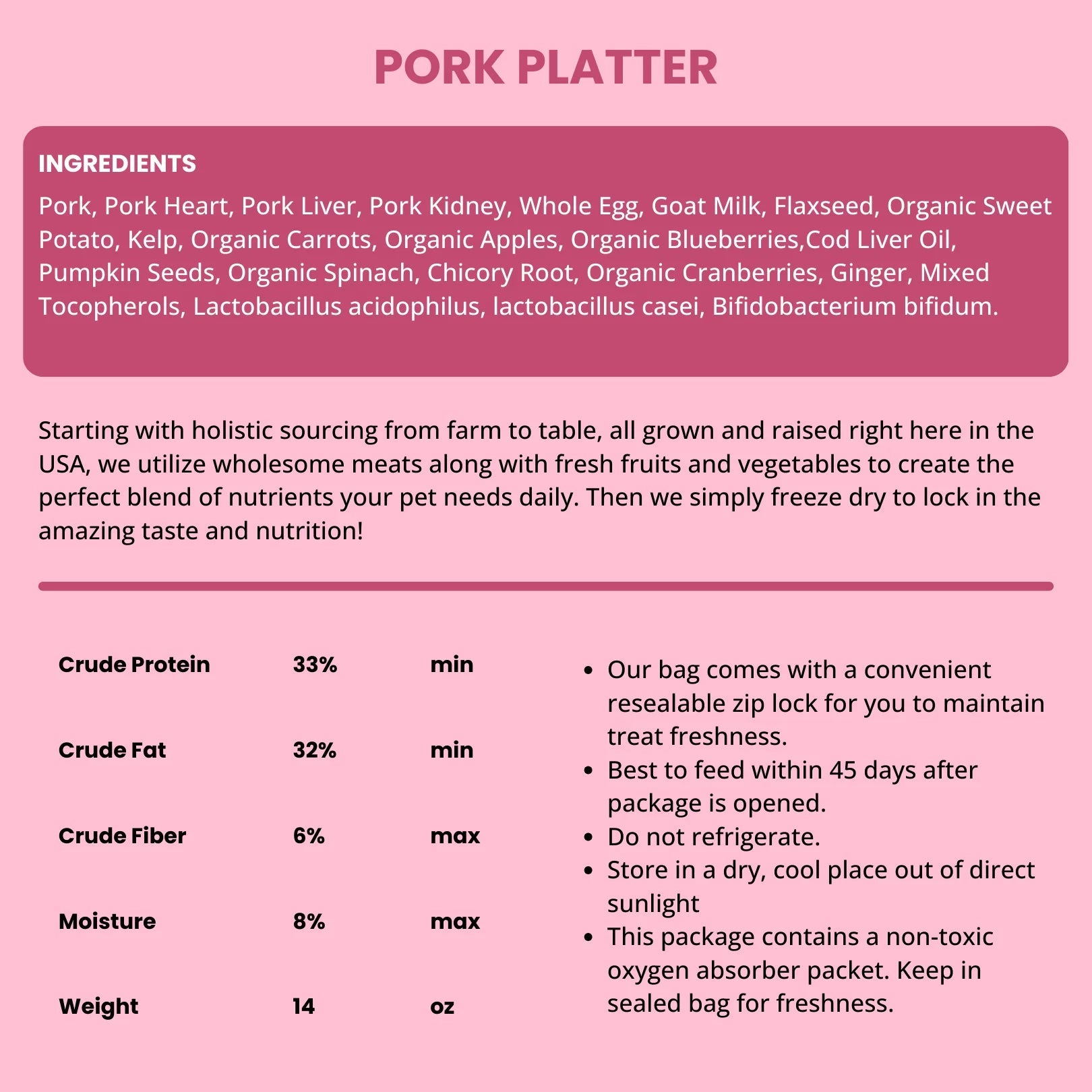 Shepherd Boy Farms Pork Platter Raw Freeze Dried Dog Food