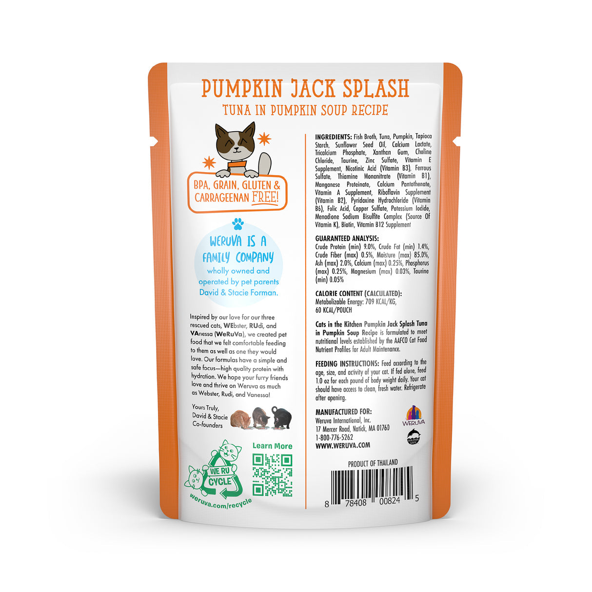 Weruva Cats In the Kitchen Pumpkin Jack Splash Pouches Wet Cat Food
