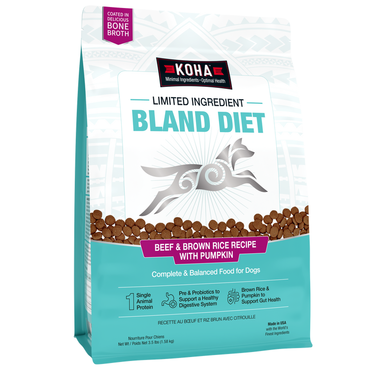 Koha Limited Ingredient Dry Bland Diet Beef & Brown Rice Recipe with Pumpkin for Dogs