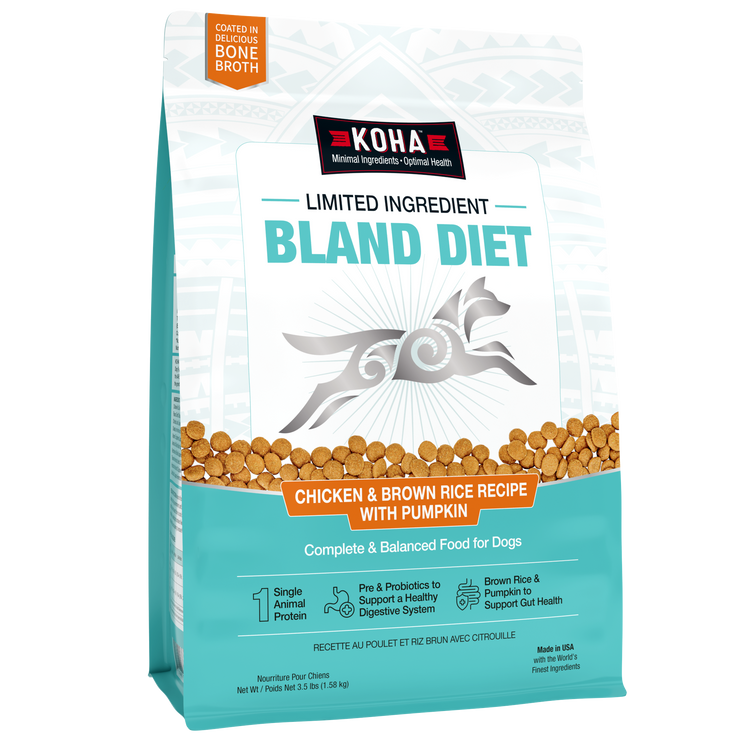 Koha Limited Ingredient Dry Bland Diet Chicken & Brown Rice Recipe with Pumpkin for Dogs