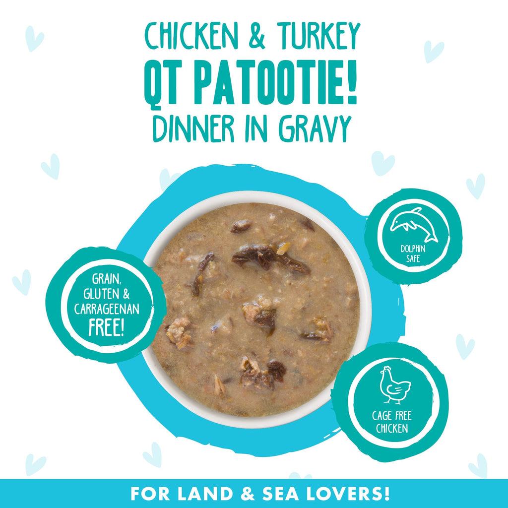 Weruva BFF Oh My Gravy QT Patootie Grain Free Chicken & Turkey in Gravy Canned Cat Food