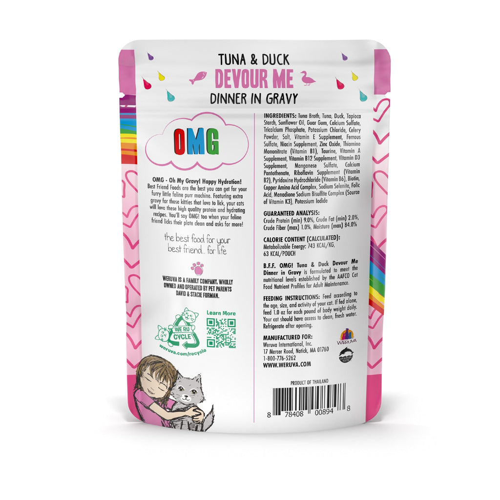Weruva BFF Tuna & Duck Devour Me Pouches Wet Cat Food