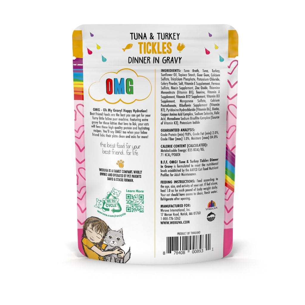 Weruva BFF Tuna & Turkey Tickles Recipe Pouches Wet Cat Food