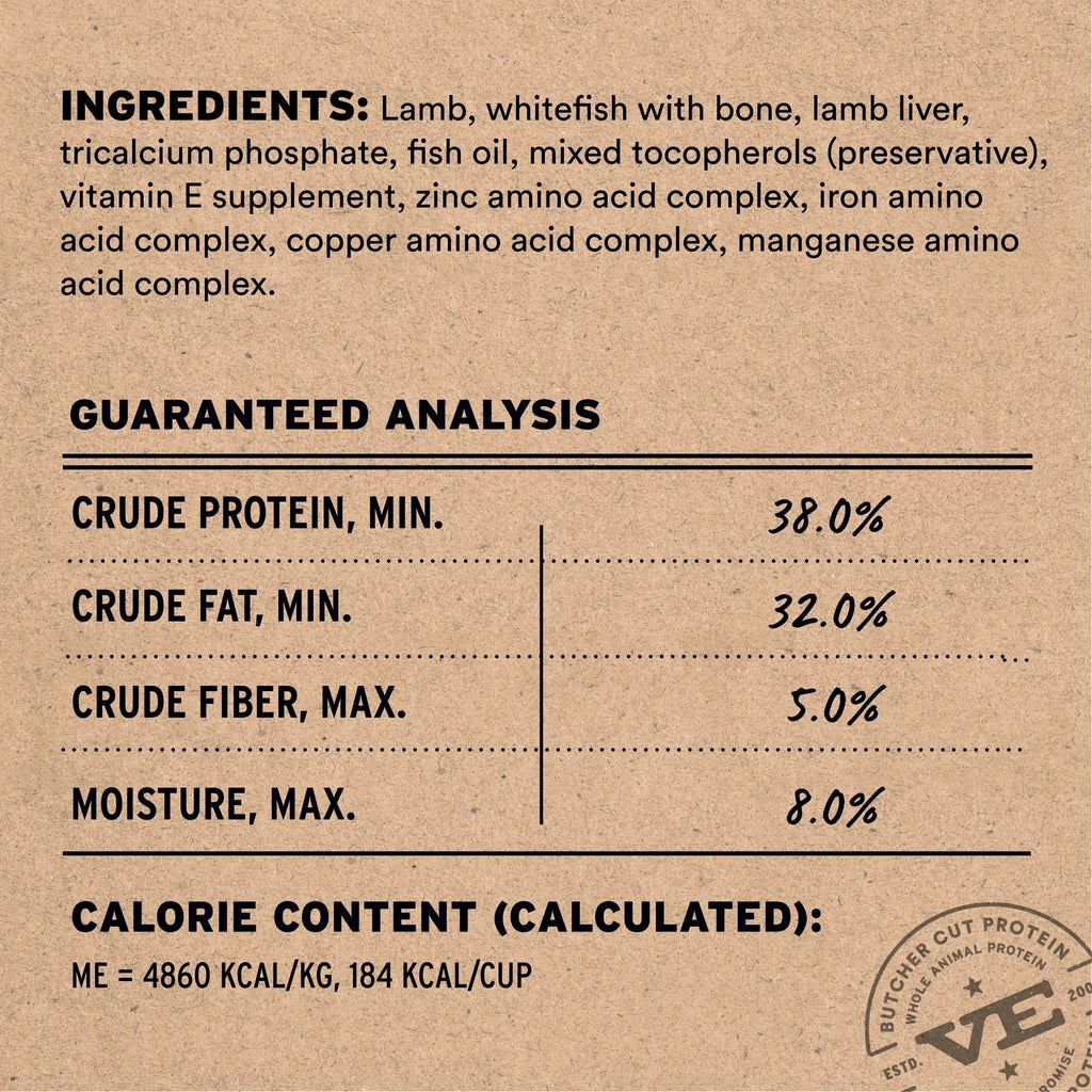Vital Essentials Freeze-Dried Raw Protein Lamb & Whitefish Soft Nibs Meal or Mixer Dog Food