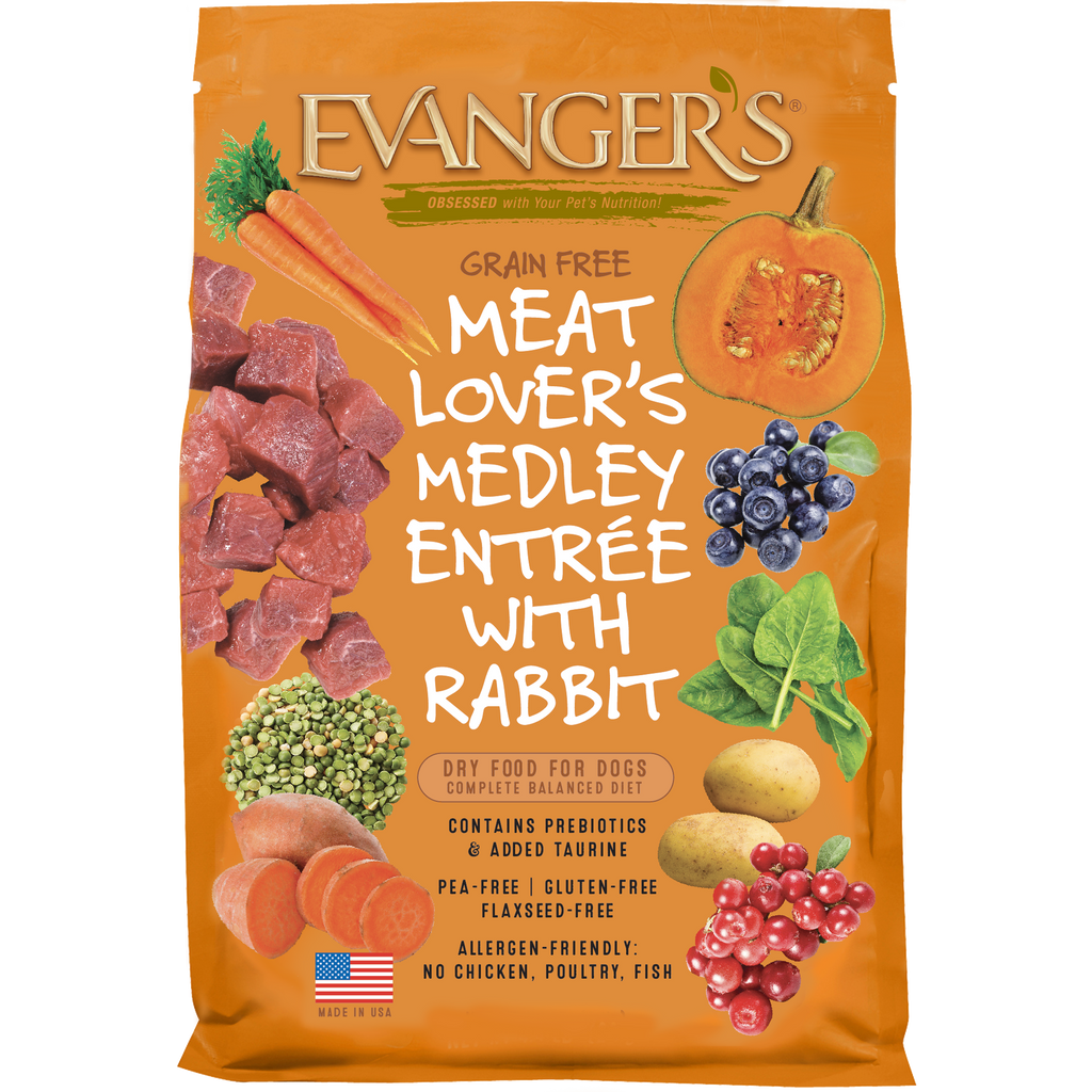 Evanger's Grain-Free Meat Lover’s Medley with Rabbit Dry Dog Food