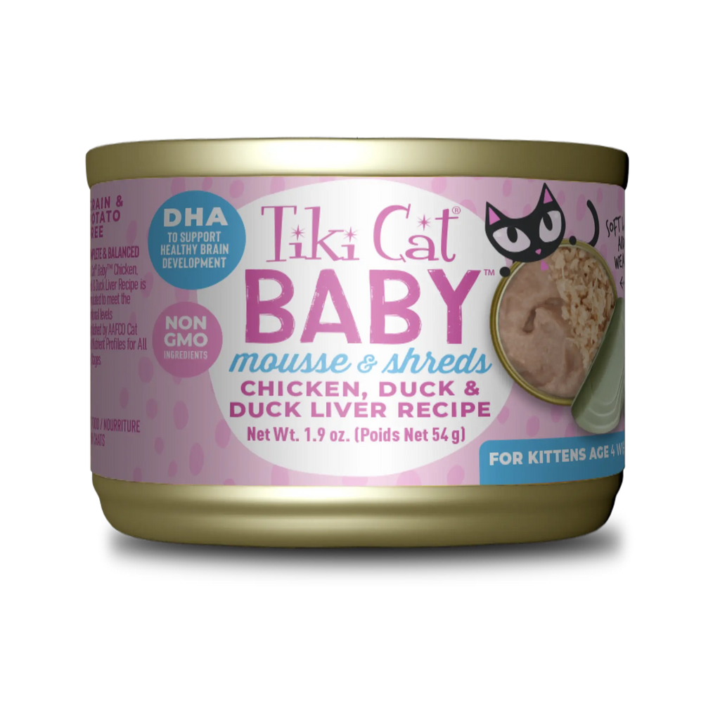 Tiki Cat Tiki Cat® Baby™ Mousse & Shreds Chicken, Duck & Duck Liver Recipe Wet Cat Food