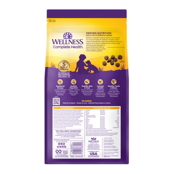 Wellness Complete Health Natural Puppy Chicken, Oatmeal and Salmon Dry Dog Food