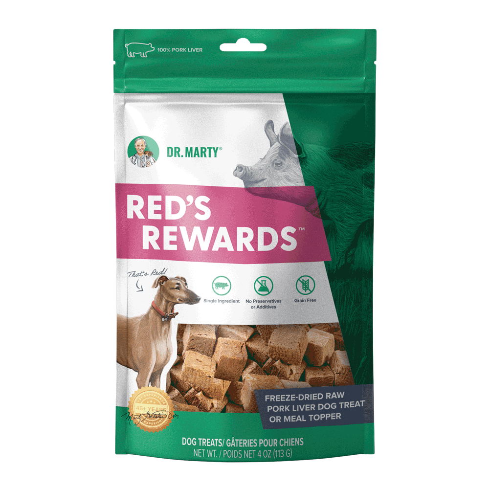 Dr. Marty Red’s Rewards Freeze-Dried Raw Pork Liver Dog Treats