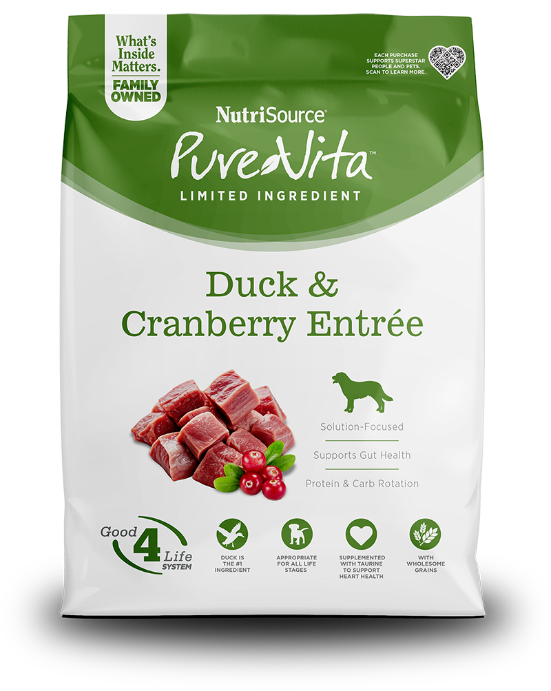 Nutri Source Duck & Cranberry Entrée Limited Ingredient Dog Food