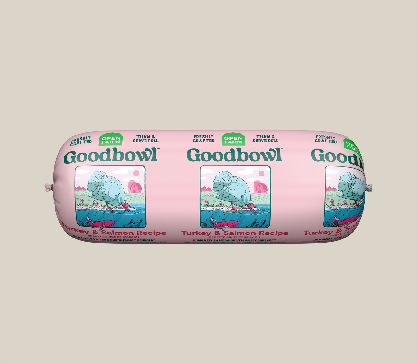 Open Farm Goodbowl Turkey & Salmon Freshly Crafted Roll for Dogs