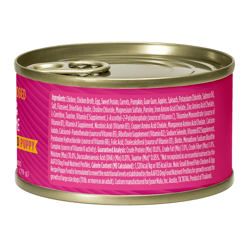 Nulo Small Breed Pate For Puppy & Adult Chicken & Egg Recipe Wet Dog Food