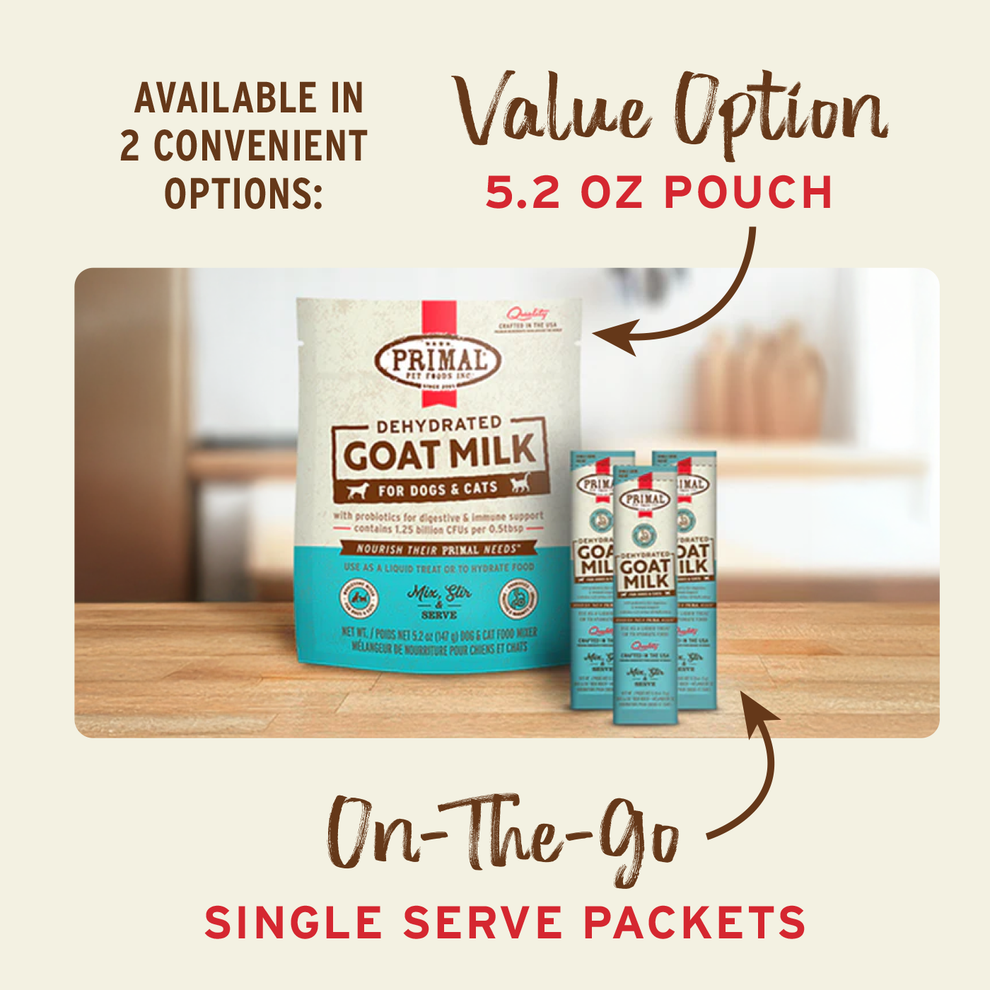 Primal Dehydrated Goat Milk for Dogs and Cats