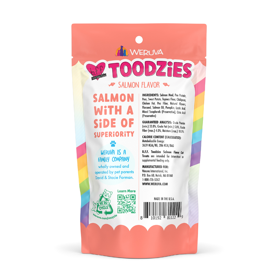 Weruva BFF Toodzies Salmon Flavor Crunchy Cat Treats