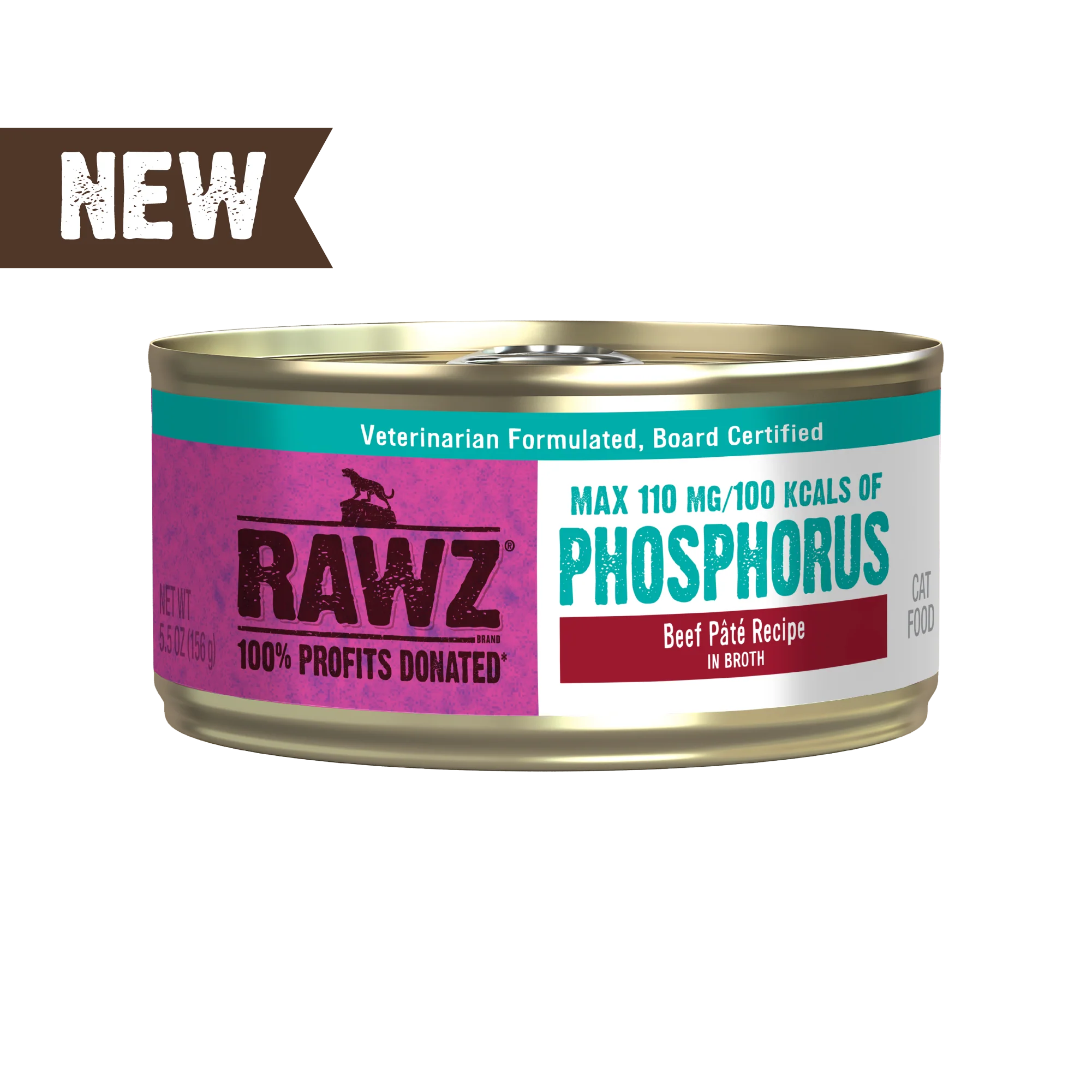 Rawz Lower Phosphorus Beef Canned Cat Food