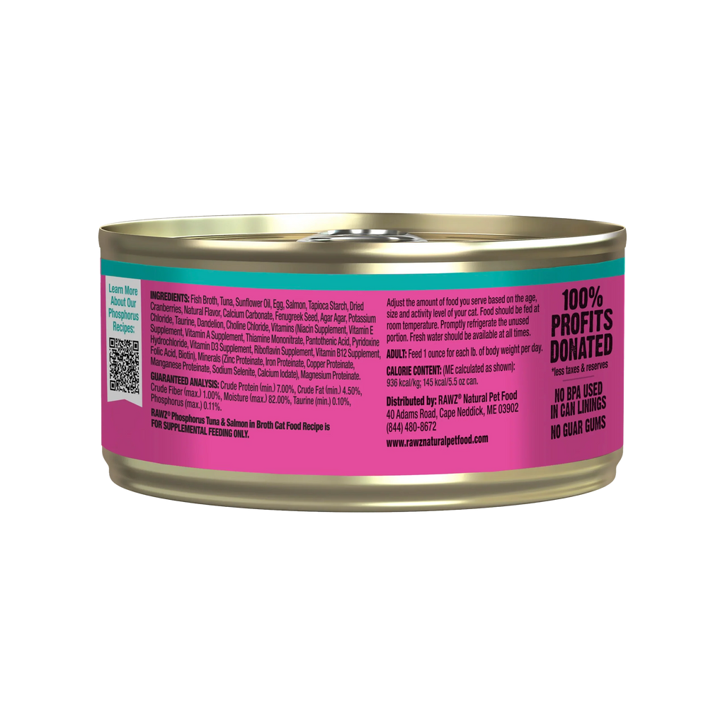 Rawz Lower Phosphorus Tuna & Salmon Canned Cat Food