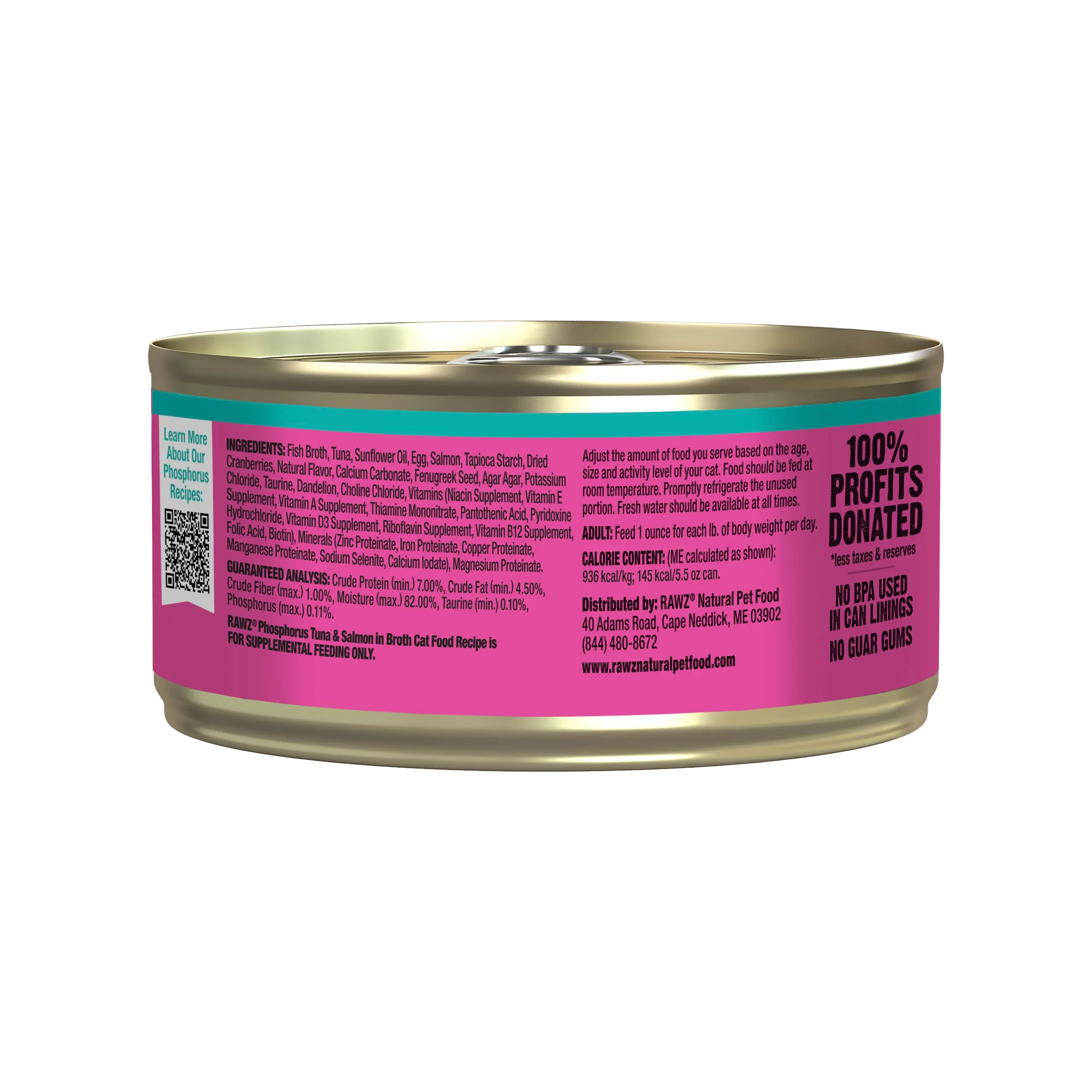 Rawz Lower Phosphorus Tuna & Salmon Canned Cat Food