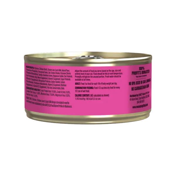 Rawz With Goat's Milk 96% Chicken & Chicken Liver Canned Cat Food
