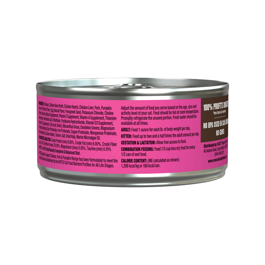 Rawz Digestive Support Chicken, Pork & Pumpkin Cat Food