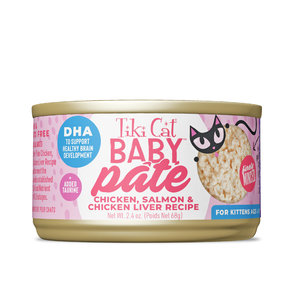 Tiki Cat® Baby Pâté Chicken, Salmon & Chicken Liver Recipe Wet Cat Food