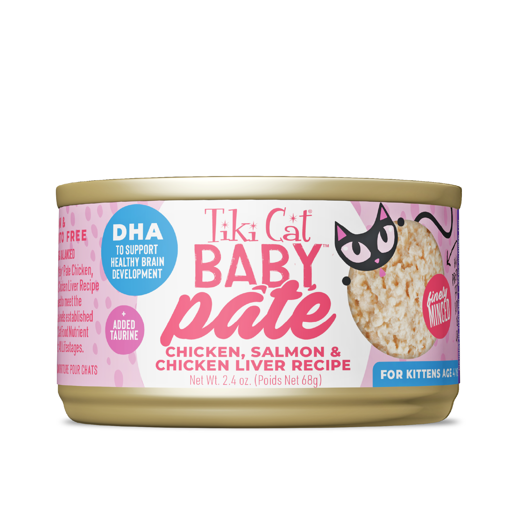 Tiki Cat® Baby Pâté Chicken, Salmon & Chicken Liver Recipe Wet Cat Food