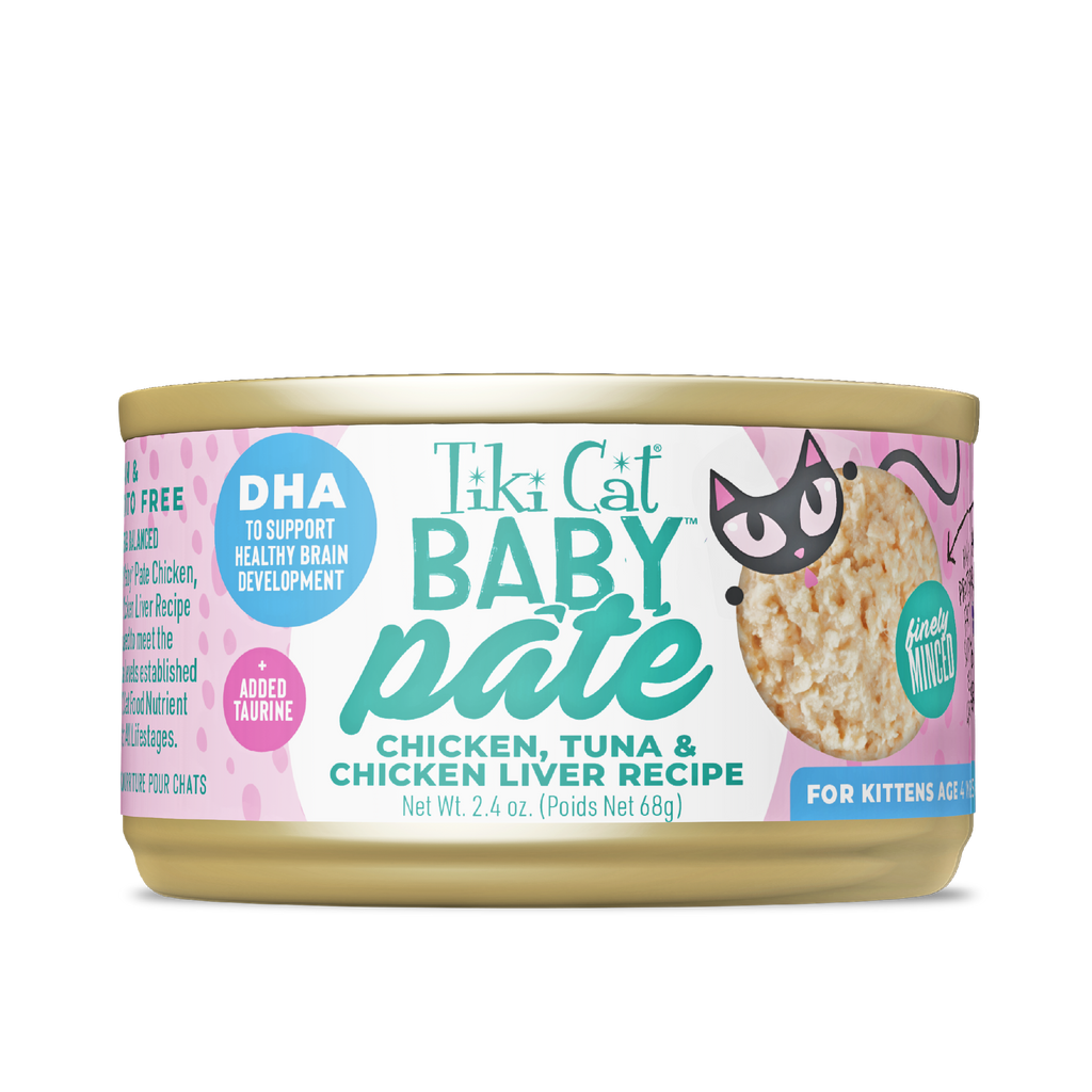 Tiki Cat® Baby Pâté Chicken, Tuna & Chicken Liver Recipe Wet Cat Food