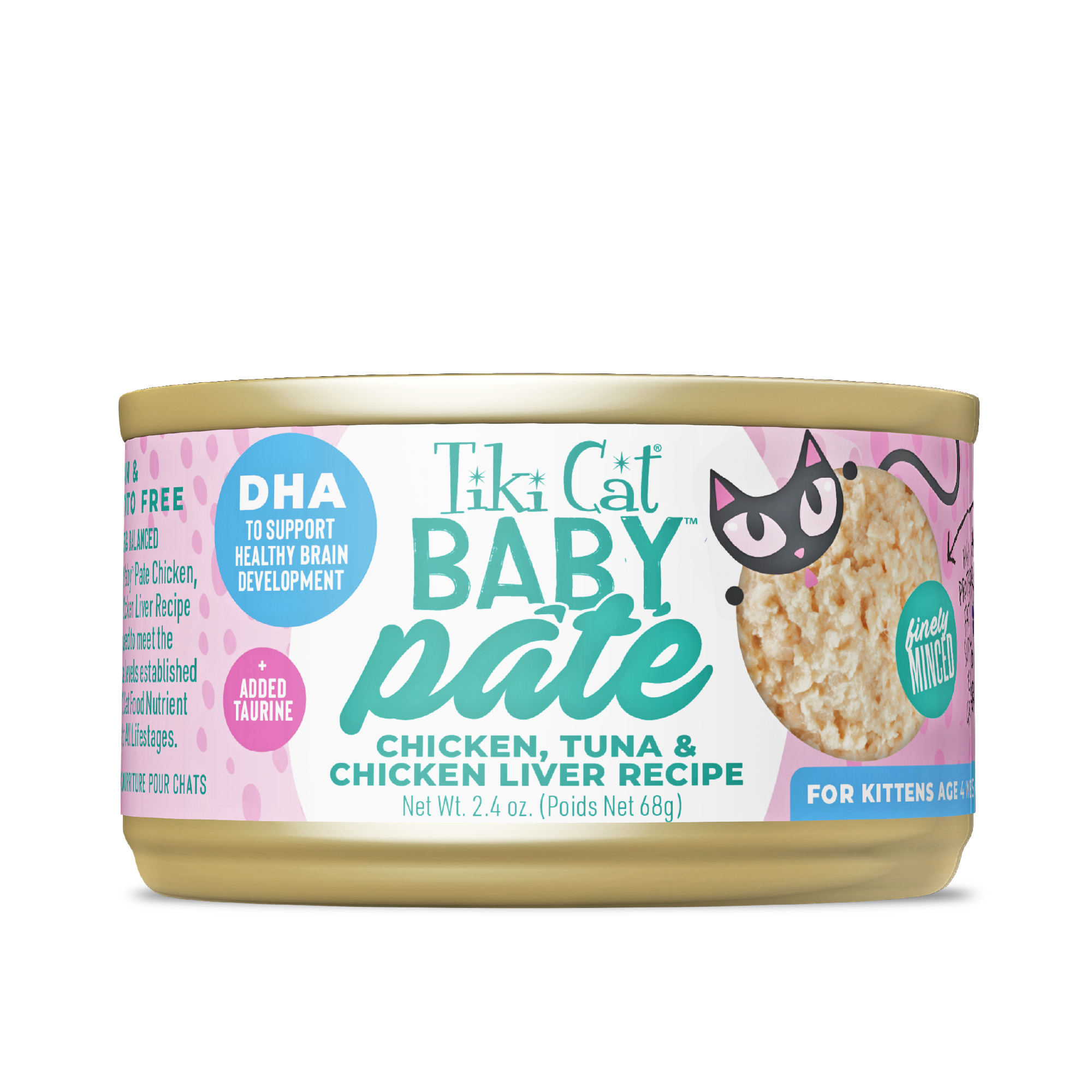 Tiki Cat® Baby Pâté Chicken, Tuna & Chicken Liver Recipe Wet Cat Food