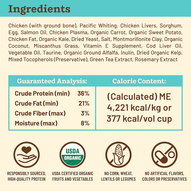 Primal Pet Foods Feline Kibble in the Raw Cat Food Chicken & Fish Recipe