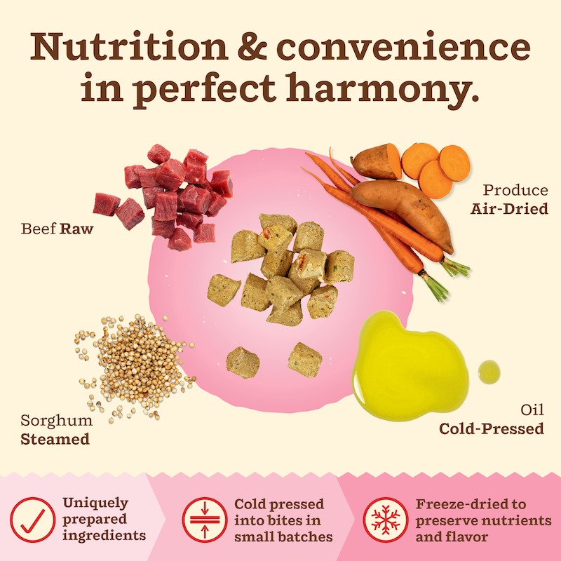 Primal Pet Foods Feline Kibble in the Raw Cat Food Beef Recipe