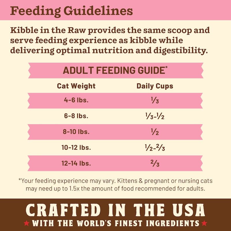 Primal Pet Foods Feline Kibble in the Raw Cat Food Beef Recipe