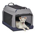 Midwest Canine Camper™ Tent Crate Gray