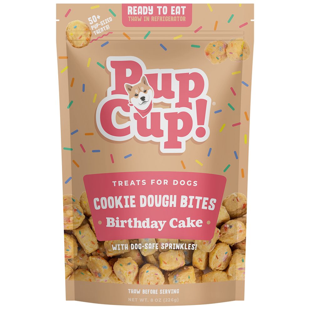 Pup Cup Cookie Dough Bites Birthday Cake Dog Treats