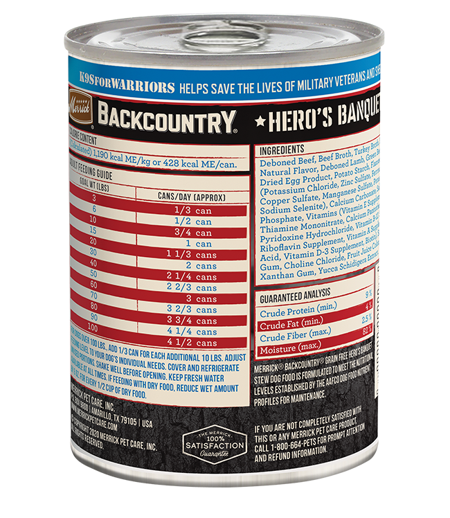 Merrick Backcountry Grain Free Hero's Banquet Stew