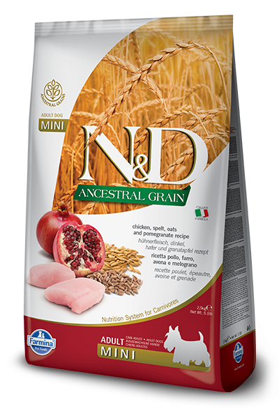 Farmina N&D Ancestral Grain Canine Chicken & Pomegranate Adult Mini Food