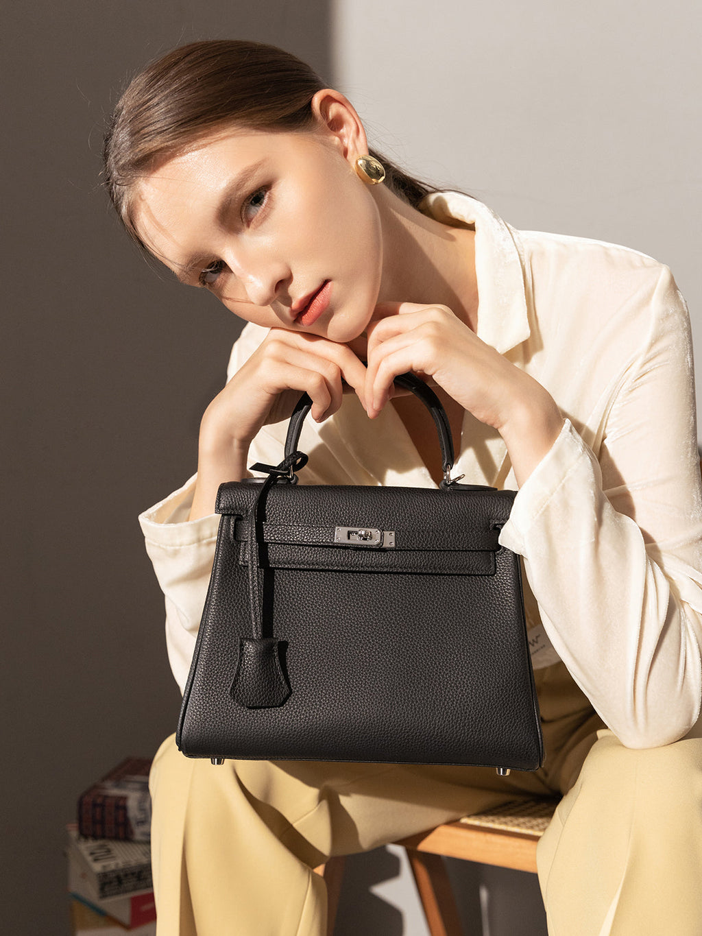 Queens Mini Top Handle Leather Bag