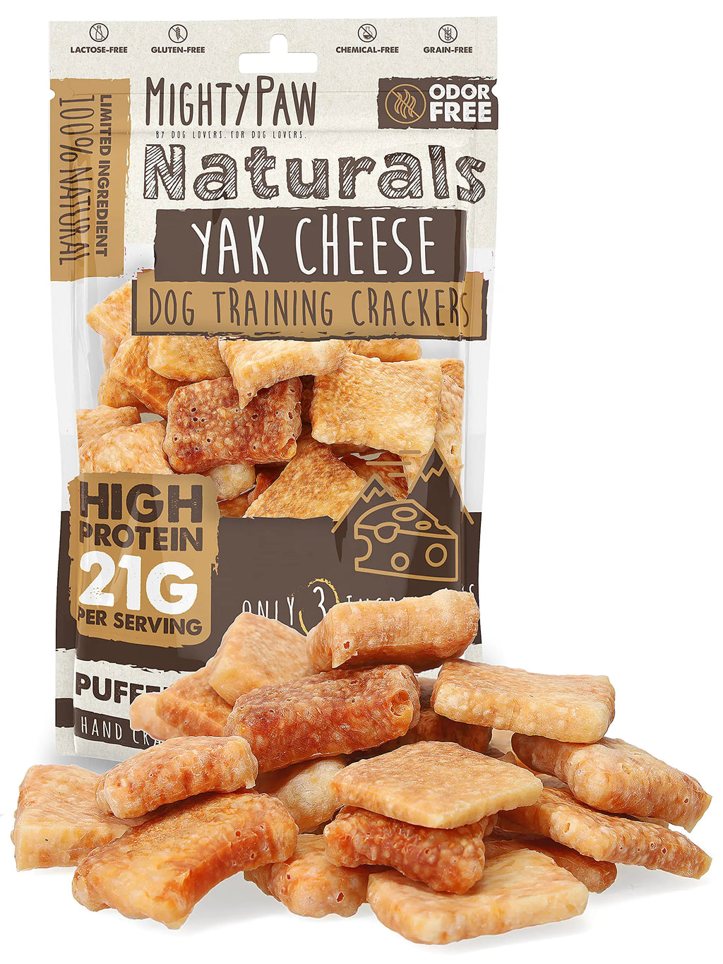 Mighty Paw Yak Cheese Bites | Crunchy Dog Training Treats