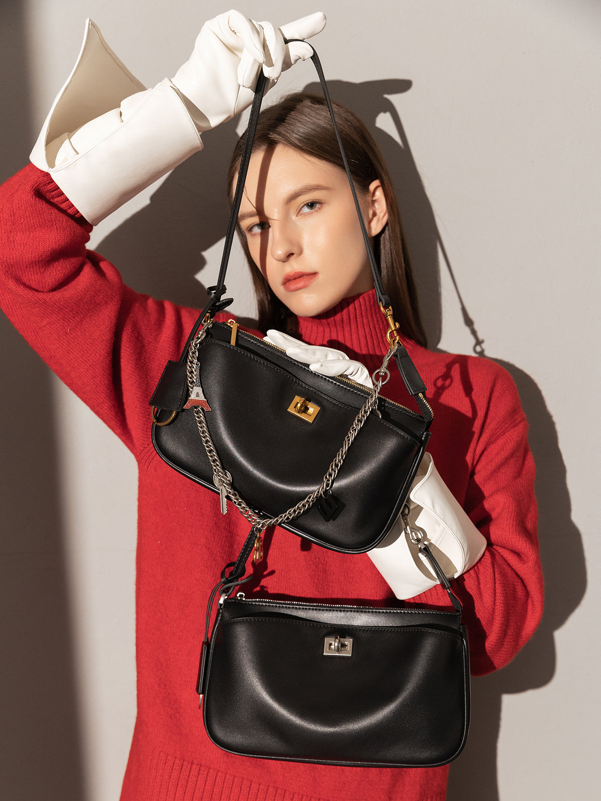 Santa Monica Leather Shoulder Bag