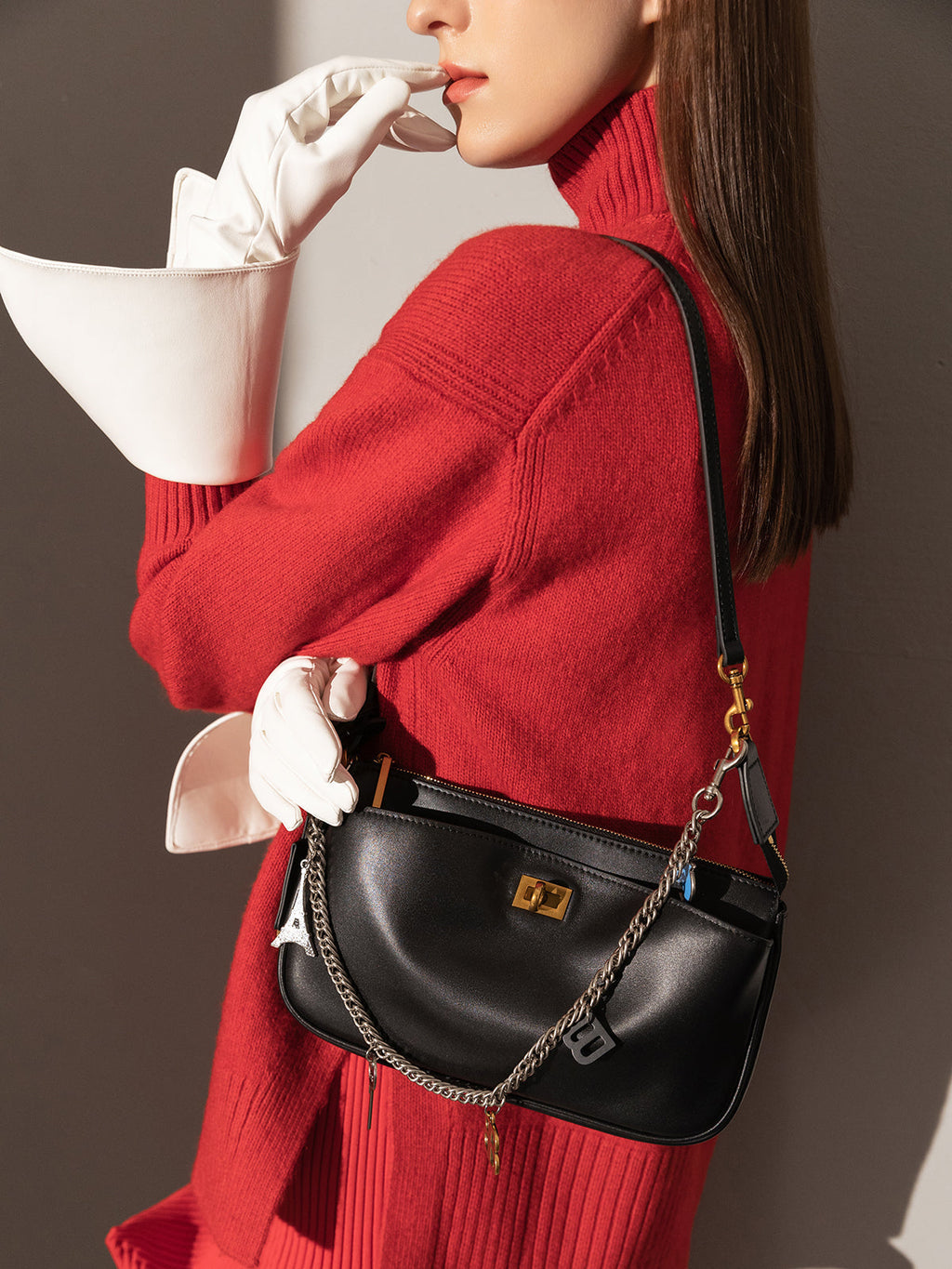 Santa Monica Leather Shoulder Bag